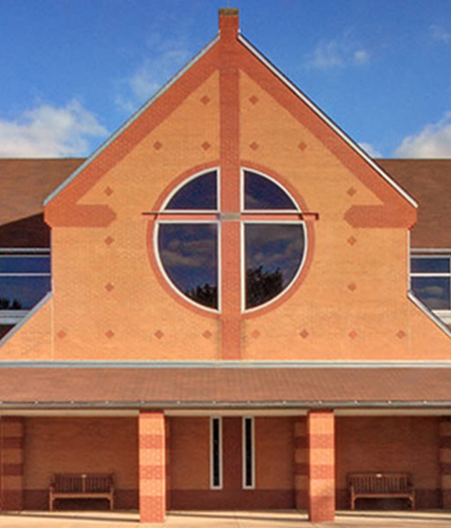 Close up of Our Lady of Providence Church Door
